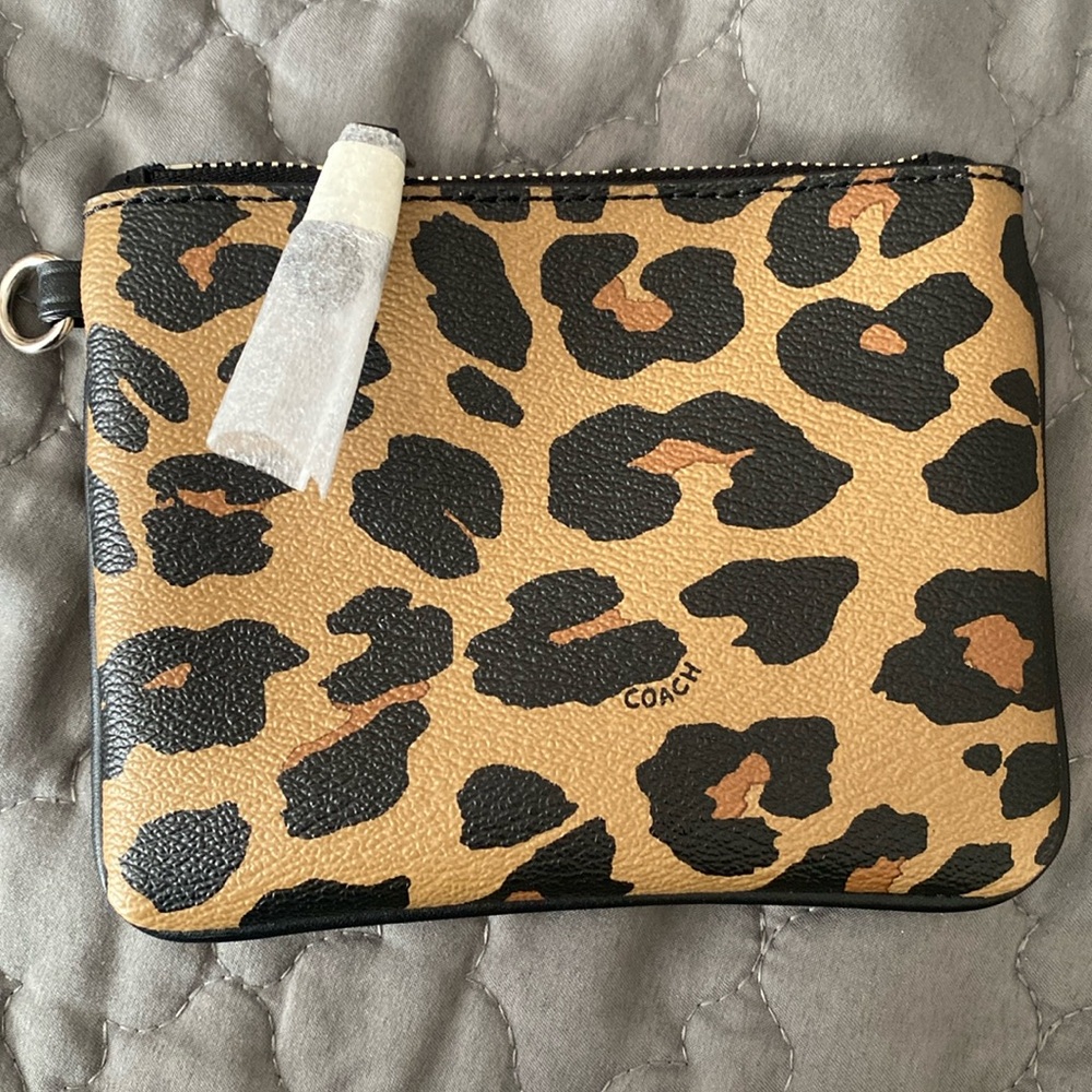 Coach mini pouch with key ring